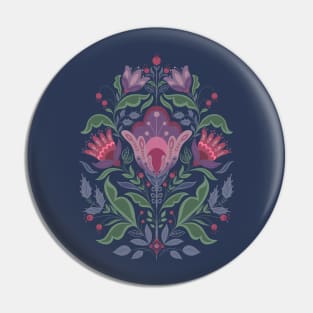 Folk Art Floral Pin