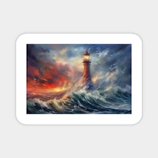 Lighthouse Seacoast Serene Landscape Magnet