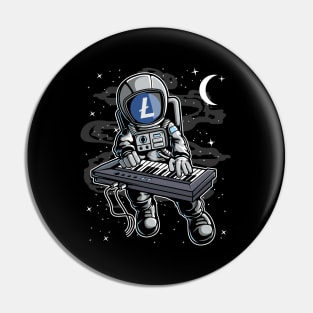 Astronaut Organ Litecoin LTC Coin To The Moon Crypto Token Cryptocurrency Blockchain Wallet Birthday Gift For Men Women Kids Pin