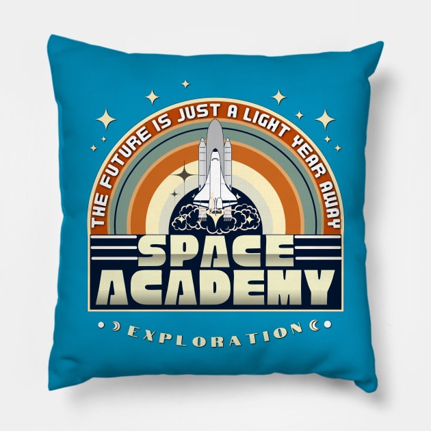 Space Academy - the Future is Just a Light Year Away II (exploration) Pillow by Invad3rDiz