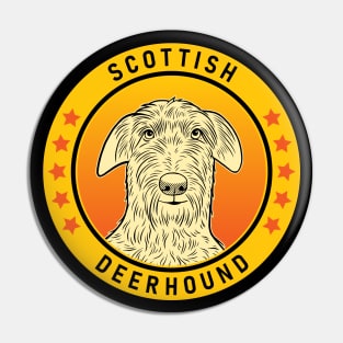 Scottish Deerhound Dog Portrait Pin