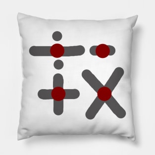 addition subtraction division multiplication math gift symbol design Pillow