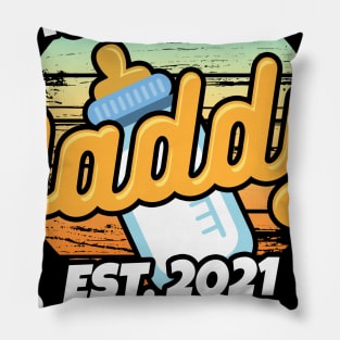 Cartoonish Promoted to Daddy est.2021 Pillow