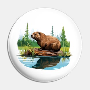 I Love Beaver Pin