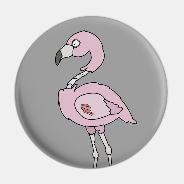 Zombie Pink Flamingo Cartoon // Funny Halloween Zombie - Zombie Animals - Pin | TeePublic Zombie Pink Flamingo Cartoon // Funny Halloween Zombie - Zombie Animals - Pin | TeePublic