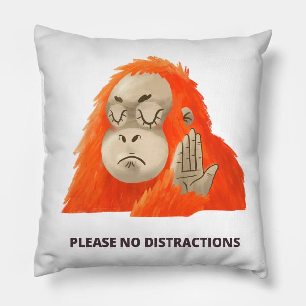 Please No Distractions Gift For Colleagues Gift For Developer QA Engineer Project Manager Pillow by ohsheep