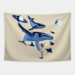 Mystical Whale Tapestry