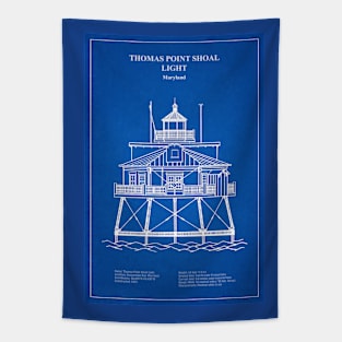 Thomas Point Shoal Light Lighthouse - Maryland - AD Tapestry