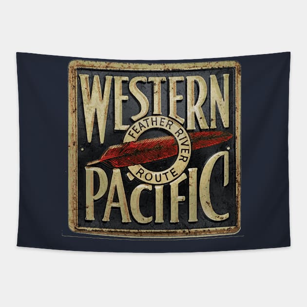 Western Pacific Route Tapestry by Midcenturydave