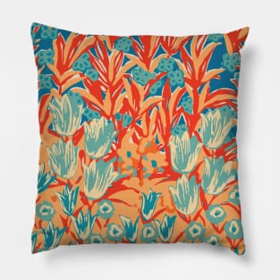 Retro Tulips Pillow