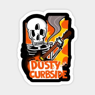 Dusty Curbside Bluesman Skull Magnet