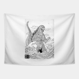 king off monsters from kanagawa Tapestry