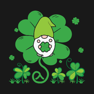 Hippie Gnomes Clover St Patrick's Day T-Shirt