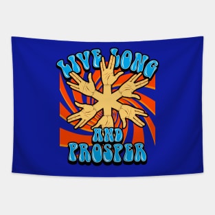 Funny Trippy Psychedelic 60's Retro Vintage Greeting Gift For Sci-fi Fans Tapestry