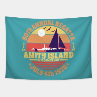 Amity Island 50th Annual Regatta July 4th 1975 Welcomes You Tapestry
