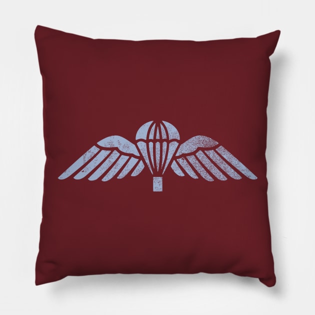 British Paratrooper Wings (distressed) Pillow by TCP