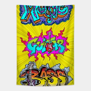 Music Tags Rock letters Tapestry