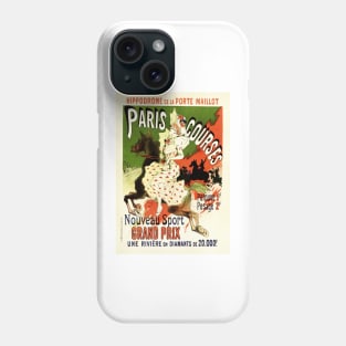 HIPPODROME PARIS Horse Racing Grand Prix Vintage French Art Nouveau Advertisement Phone Case