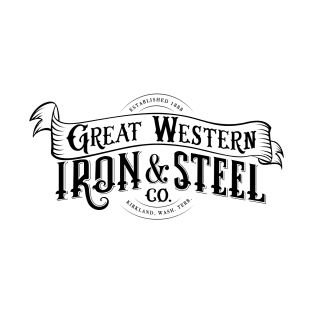 Great Western Iron & Steel Co., Black Lettering T-Shirt