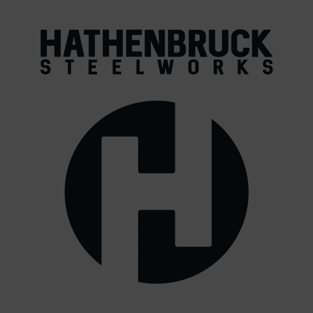 Hathenbruck Steelworks Full Logo Black Lettering by Hathenbruck Steelworks