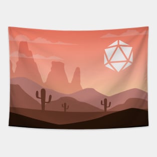 Desert Sunset Polyhedral Dice Sun Tabletop RPG Landscape Tapestry