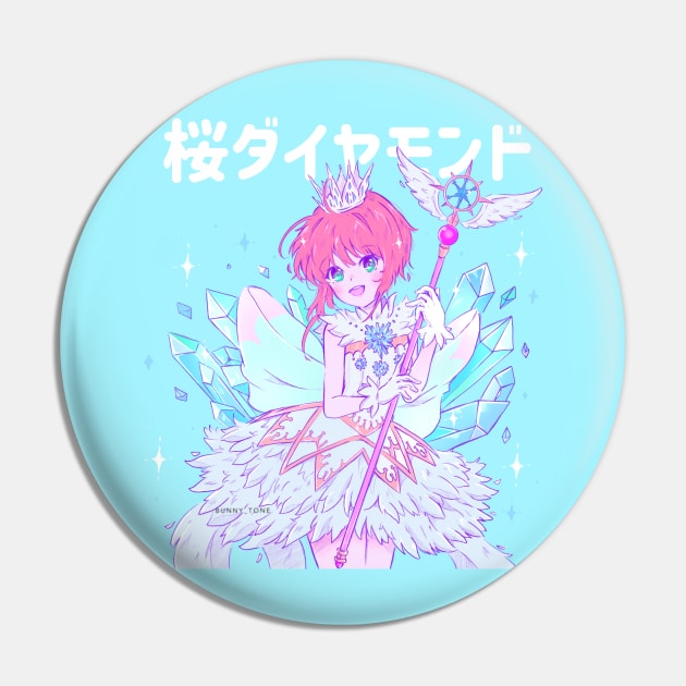 Sakura Clear Card Pin by Bunnytone