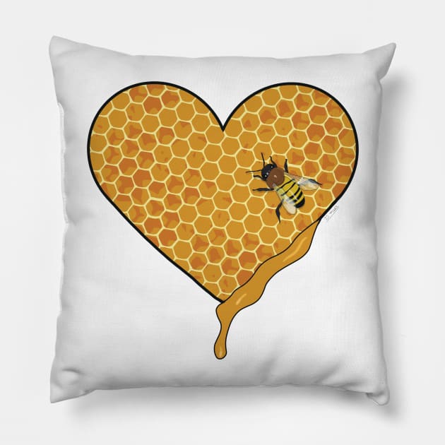 Bee Loved Pillow by The Sword and The Stoned