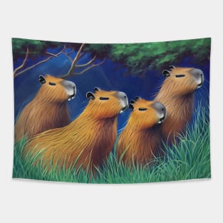 Capybara forest Tapestry