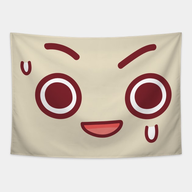 Anxious Cute Face Tapestry by Tariq-T-art