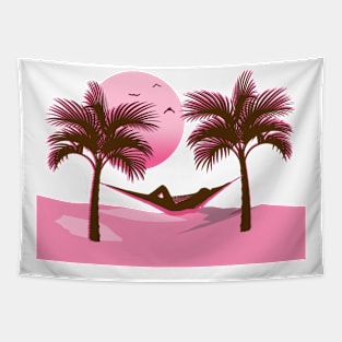 I'd Rather Be At The Beach - Pink Tapestry