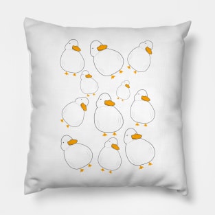 Chubby Duck Pattern Pillow