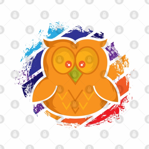 Cute little Owl ,pattern Funny sketchy Illustration art by ShirtyArt