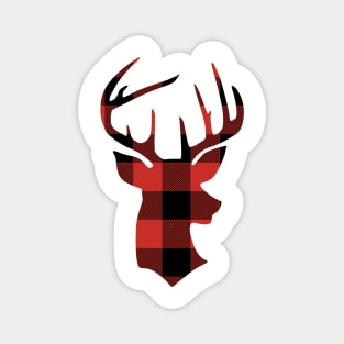 Red Flannel Deer Hunting Buck Hunter Magnet