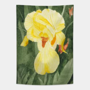 Ode to Georgia #4 - Yellow Iris Tapestry