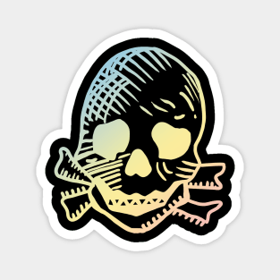 Keith Flint skull tattoo design Magnet