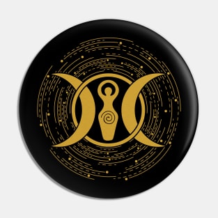 Triple Moon Goddess | Pagan Symbol Pin