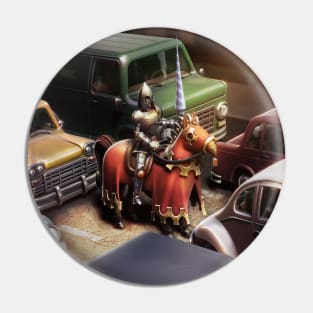 medieval knight in the city Pin