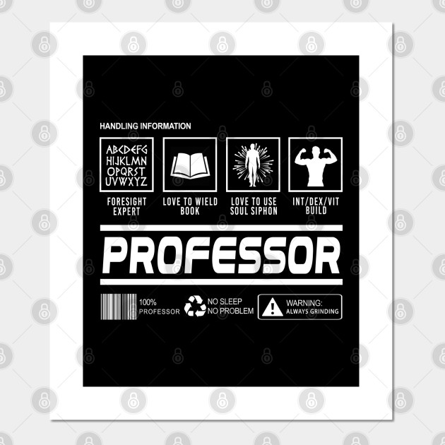 Professor Funny Handling Information Humor Gift Design Professor