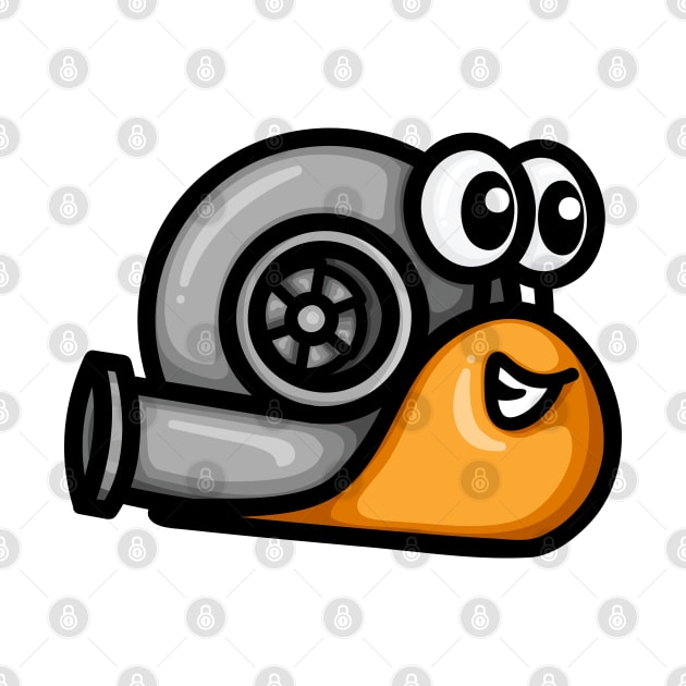 Turbo Snail Version 1 - Orange by hoddynoddy