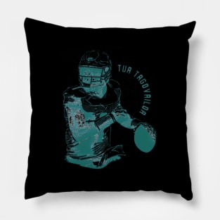 Tua Tagovailoa Miami Vinatge Mono Pillow