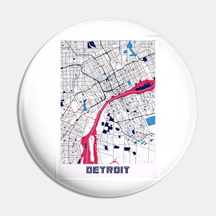 Detroit - Michigan MilkTea City Map Pin