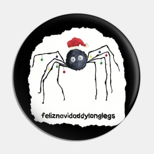 Feliznavidaddylonglegs patch Pin