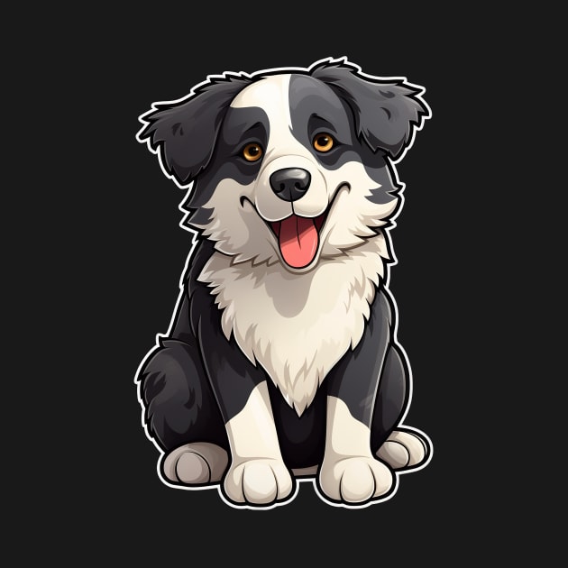 Cute Border Collie Dogs Funny Border Collie by fromherotozero