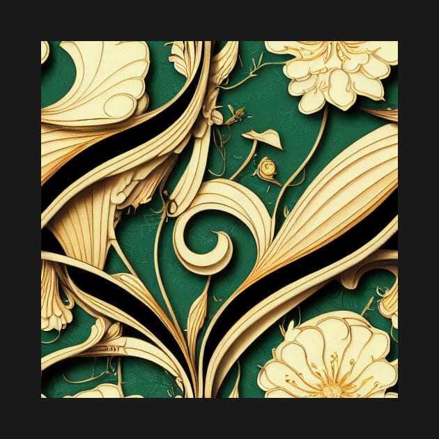 Art Nouveau floral pattern, model 16 by Endless-Designs