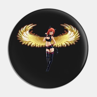 ladies comic black ange Pin