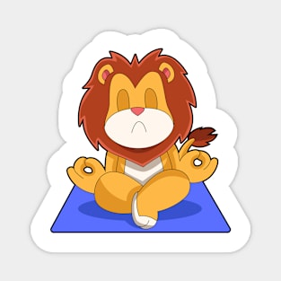 Lion Yoga Meditation Gymnastics Magnet