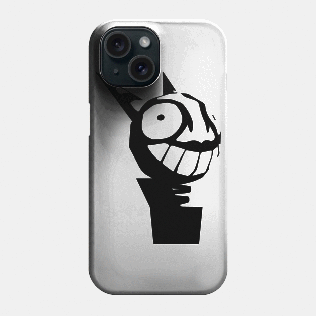 Surprise box minimal silhouette white Phone Case by WannabeArtworks