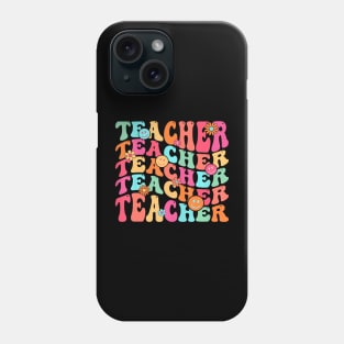 Groovy Teacher Inspirational Happy Back To School Phone Case