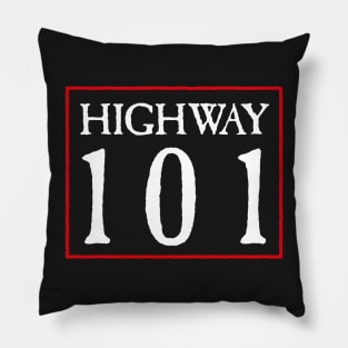 Highway 101 (white) Pillow