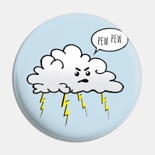 Angry Cloud Pin